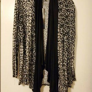 EllumiNation Nikki H. Parker Leopard Cardigan M